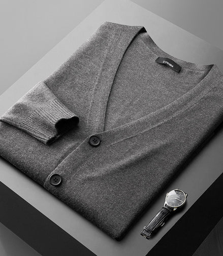 Thin Trendy Casual Outdoor Cotton Knitwear Black Sweater