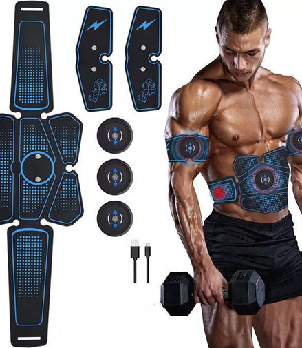 Abdominal muscle training with EMS fitness equipment