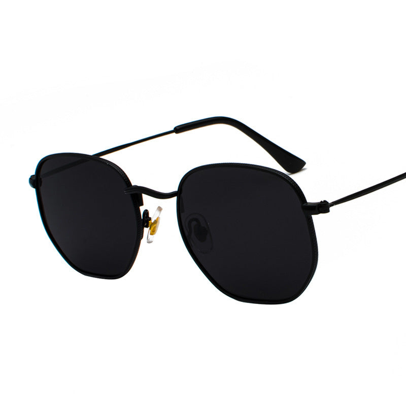 Harajuku Personality Irregular Sunglasses Fashion Metal Glasses Men'S Literary Style Sunglasses