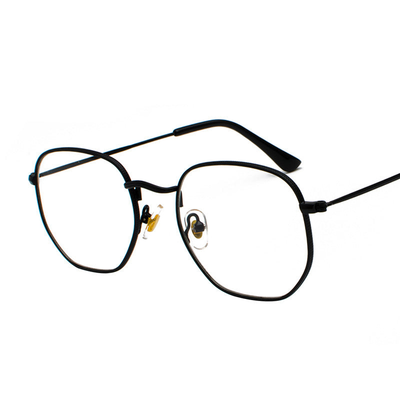 Harajuku Personality Irregular Sunglasses Fashion Metal Glasses Men'S Literary Style Sunglasses