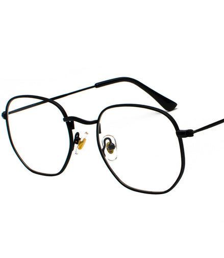 Harajuku Personality Irregular Sunglasses Fashion Metal Glasses Men'S Literary Style Sunglasses