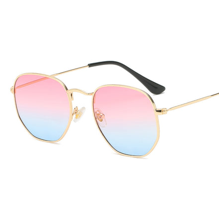 Harajuku Personality Irregular Sunglasses Fashion Metal Glasses Men'S Literary Style Sunglasses