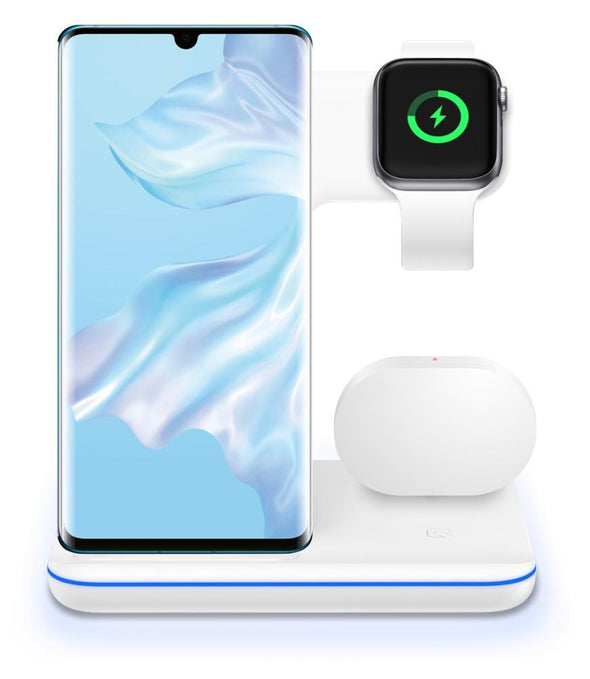 Compatible Mobile Phone Watch Earphone Wireless Charger 3 In 1 Wireless Charger Stand