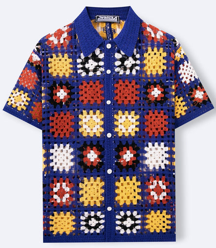 Hand Crocheting Knitwear Hollow Shirt