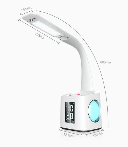 Study LED Desk Lamp USB Charging Port&Screen&Calendar&Colors Night Light Kids Dimmable Table Lamp With Pen Hold