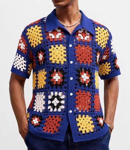 Hand Crocheting Knitwear Hollow Shirt