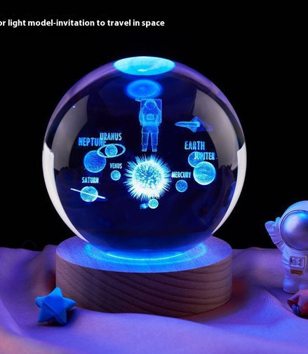 Moon Small Night Lamp Decoration Creative Crystal Ball