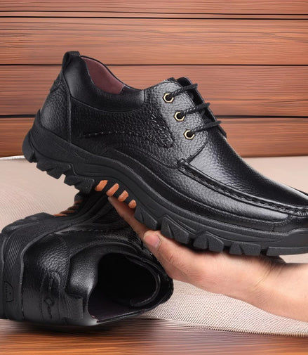 Casual Leather Shoes Men's Summer Breathable Non-stinky Feet Work Shoes