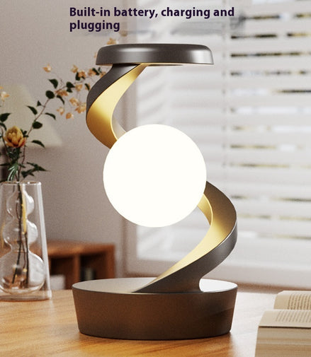 Rotating Moon Desk Lamp With Phone Wireless Charging Sensor Control Table Lamps Decorative Desktop Lamp Small Night Lamp Home Decor