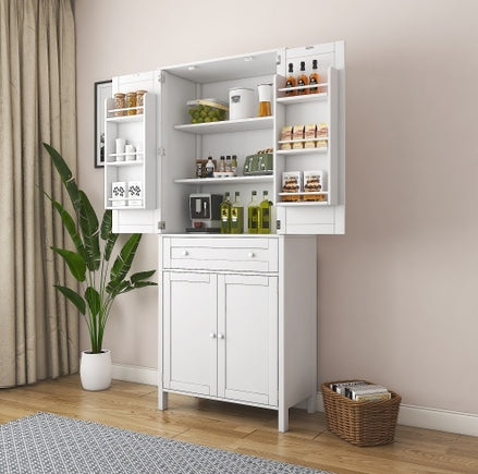 70.87Tall Kitchen Pantry, Storage Cabinet , Kitchen Cabinet , Drawer And Adjustable Shelves, For Kitchen, Dining Room