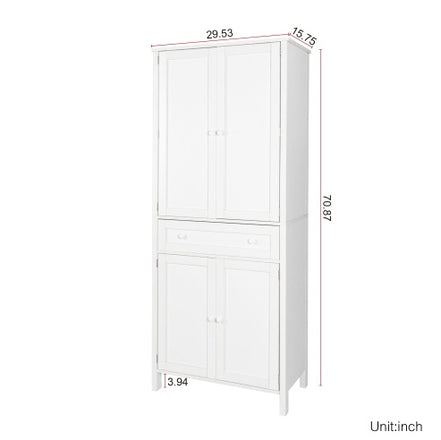 70.87Tall Kitchen Pantry, Storage Cabinet , Kitchen Cabinet , Drawer And Adjustable Shelves, For Kitchen, Dining Room