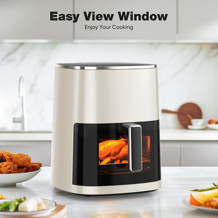Air Fryer 6 Quart Capacity With Window Square Air Fryer 12-in-1 Air Fry