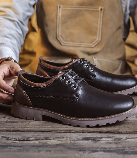 British Style Retro Casual Leather Shoes Men's Casual