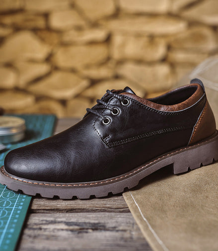 British Style Retro Casual Leather Shoes Men's Casual