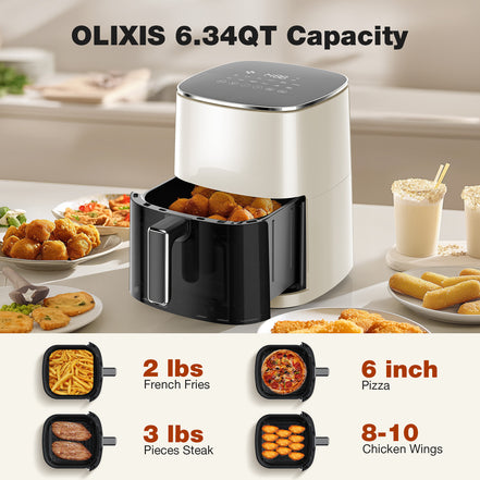 Air Fryer 6 Quart Capacity With Window Square Air Fryer 12-in-1 Air Fry