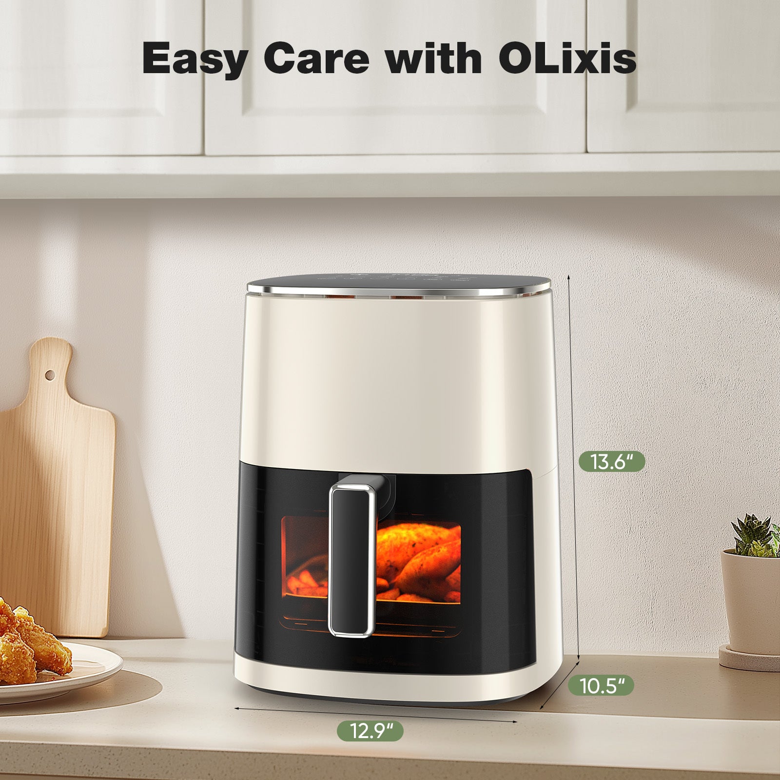 Air Fryer 6 Quart Capacity With Window Square Air Fryer 12-in-1 Air Fry