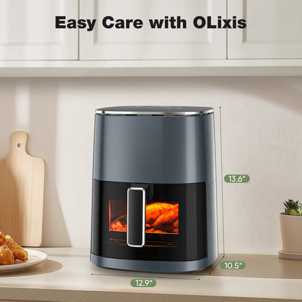 Air Fryer 6 Quart Capacity With Window Square Air Fryer 12-in-1 Air Fry