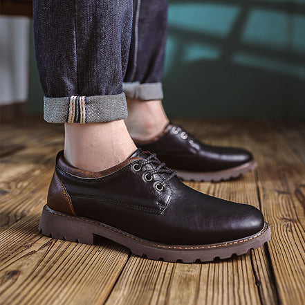 British Style Retro Casual Leather Shoes Men's Casual