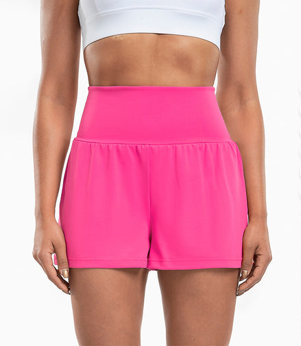 Sports Yoga Shorts High Waist Fake Two-Piece Outdoor Fitness Pants Invisible Dungarees Breathable Quick-Drying Training Wear